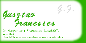 gusztav francsics business card